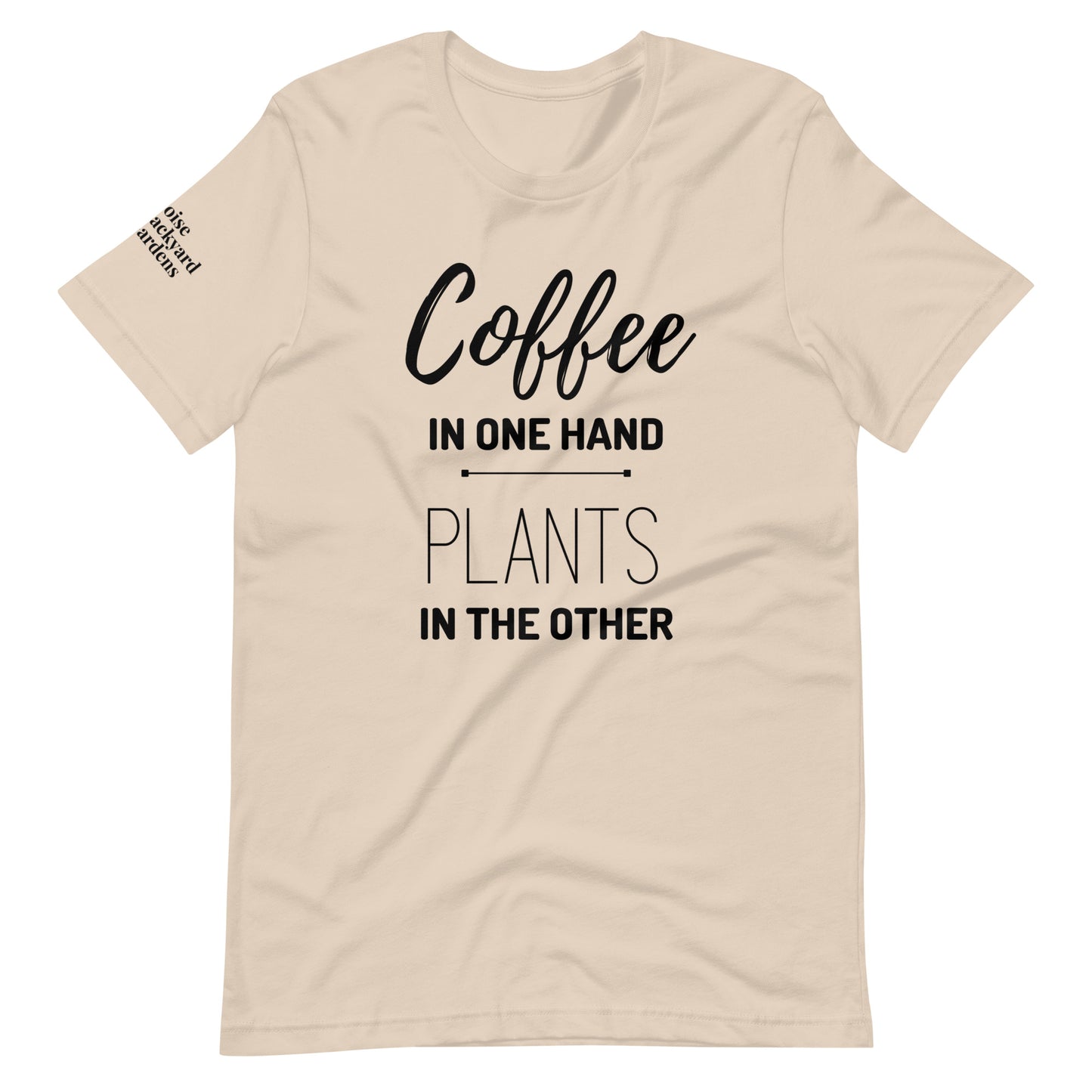 Coffee & Plants Shirt w/Black Print