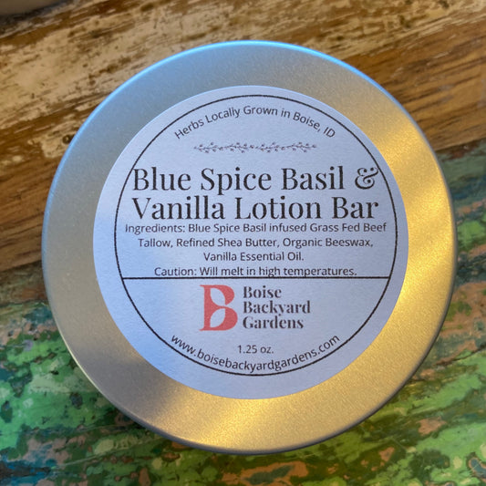 Blue Spice Basil & Vanilla Tallow Lotion Bar