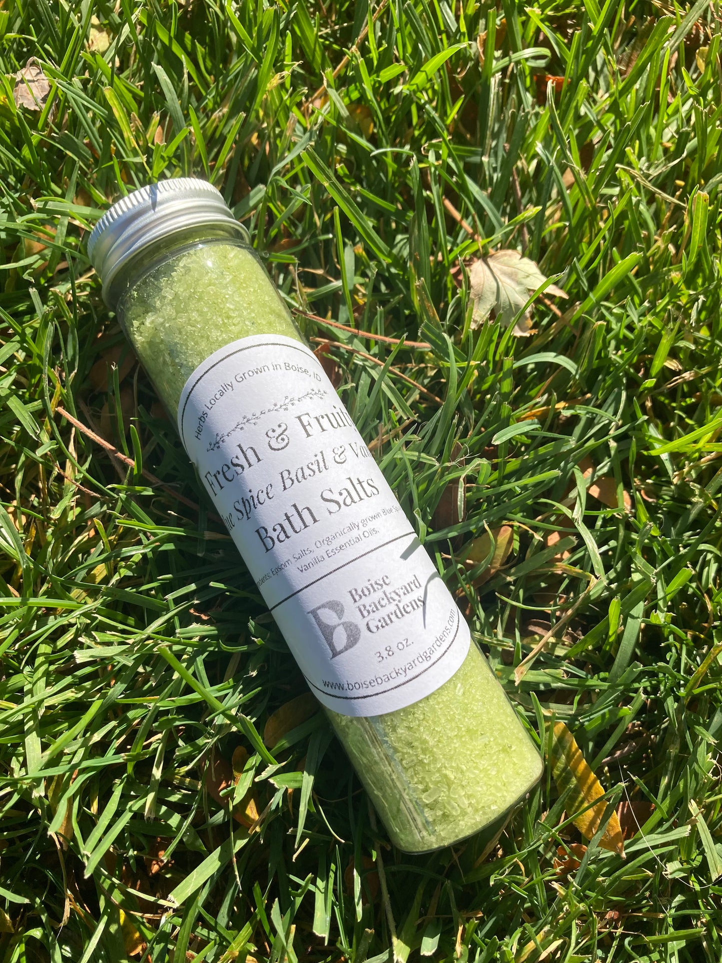 Fresh & Fruity Herbal Bath Salts - Blue Spice Basil, Vanilla